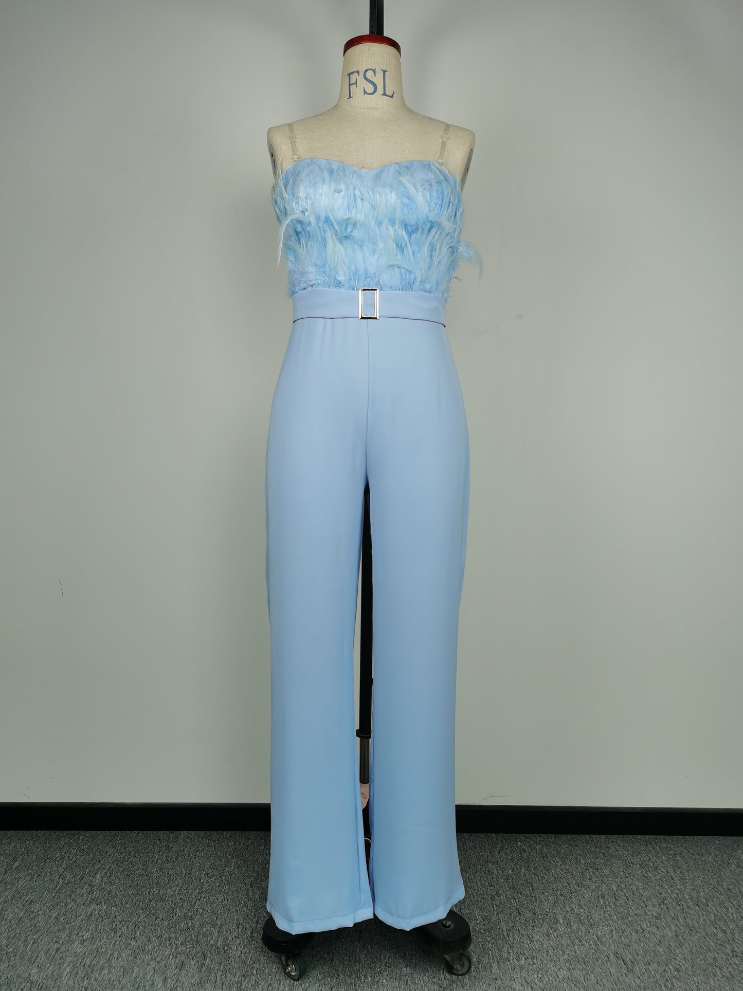 BlackPluss - Jumpsuit Women Elegant Long Jumpsuit Strapless Slash Neck.