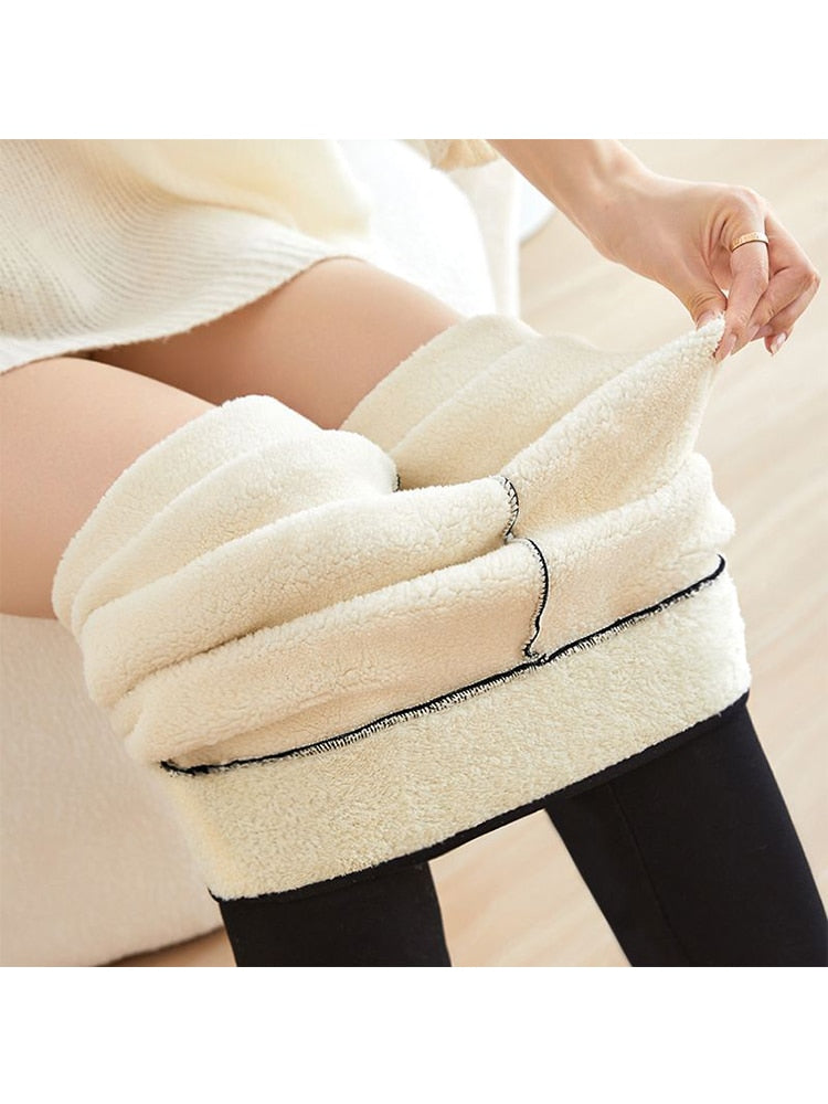 BlackPluss - Women Leggings Velvet Warm Pants Hight Waist Leggings.