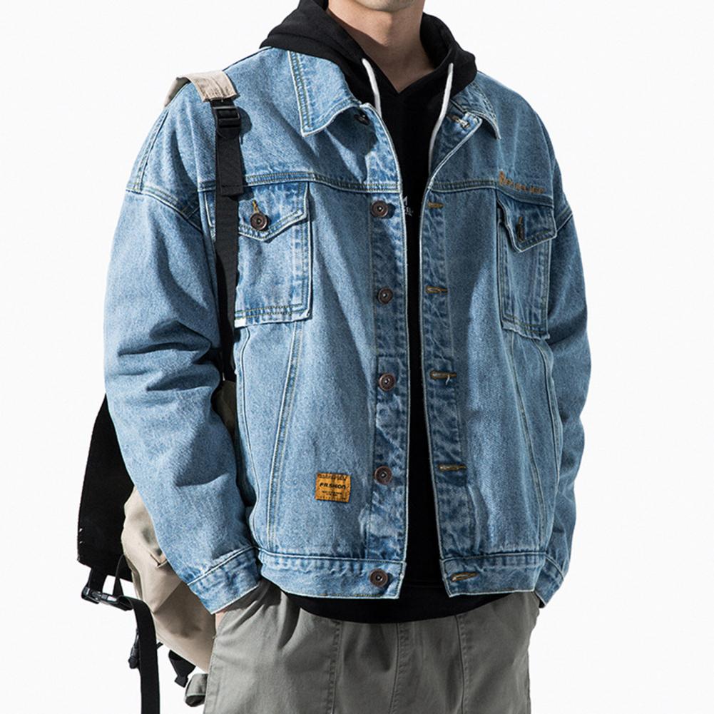 BlackPluss - Denim Jacket Long Sleeve All Match Korean Style.