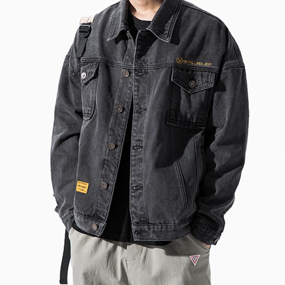 BlackPluss - Denim Jacket Long Sleeve All Match Korean Style.