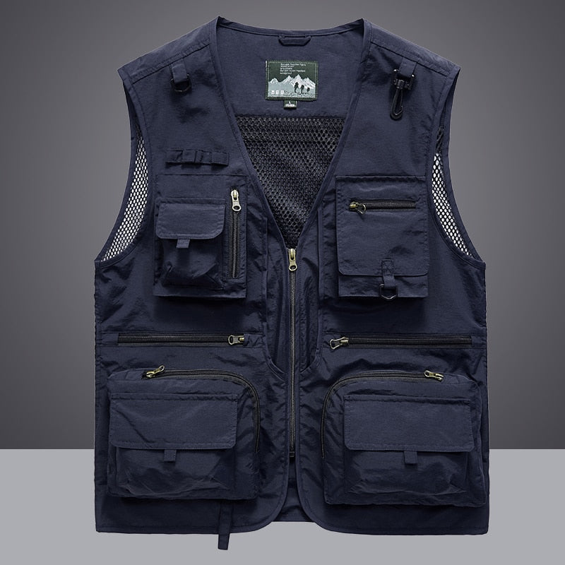 BlackPluss - Summer Men Unloading Tactical Vest Coat Casual Men's.