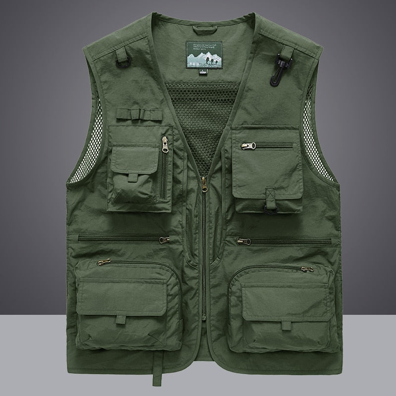 BlackPluss - Summer Men Unloading Tactical Vest Coat Casual Men's.