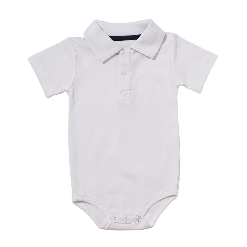 BlackPluss - Baby Boy Girl Rompers Turn-down Collar Infant Newborn.