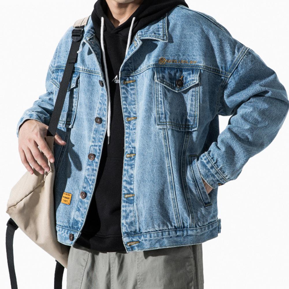 BlackPluss - Denim Jacket Long Sleeve All Match Korean Style.