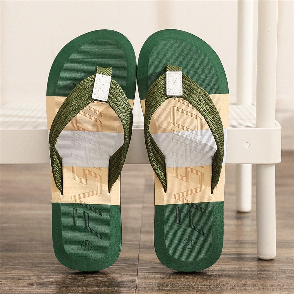 BlackPluss - Summer Men Slippers Beach Flip Flops Shoes.