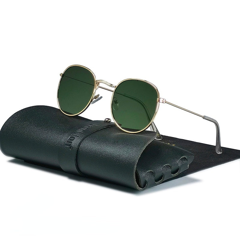 BlackPluss - Small Retro Sunglasses Men Round Vintage Glasses