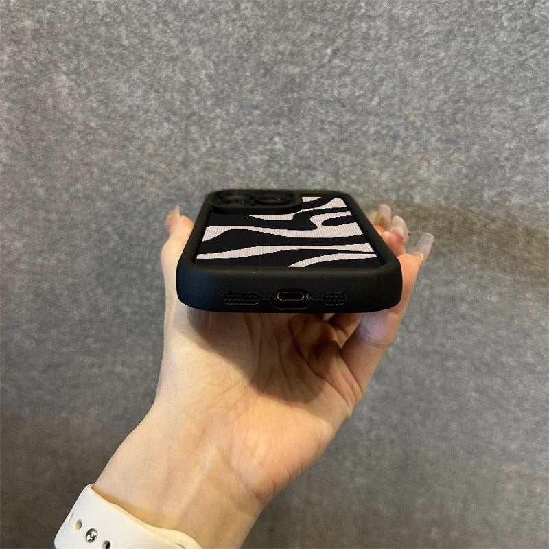BlackPluss - Zebra Stripe Lattice Pattern Silicone Case For Xiaomi Poco F5 X5 X3 Pro F3 Mi 11 Lite 5G 14 13T 13 12T 12X 12 Soft Cover