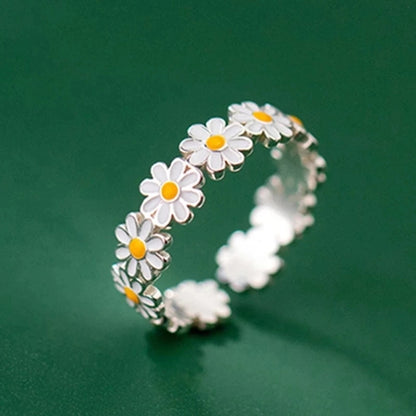 BlackPluss - Vintage Daisy Flower Rings For Women Jewelry