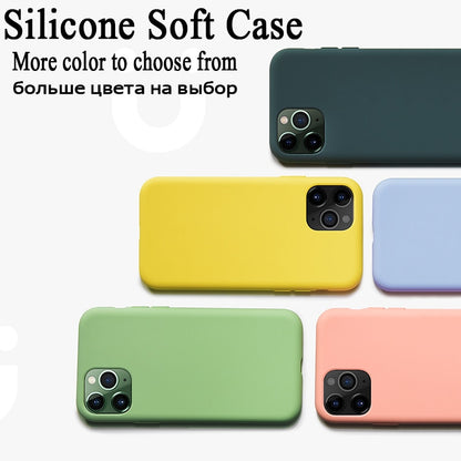 BlackPluss - Case Luxury Original Liquid Silicone Soft Cover For iPhone Shockproof Phone Case