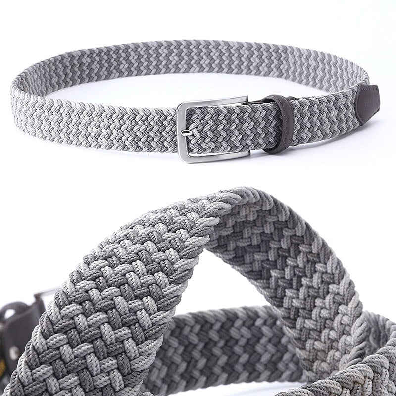 BlackPluss - Belt Elastic For Men Leather Top Tip Male Military Tactical Strap.