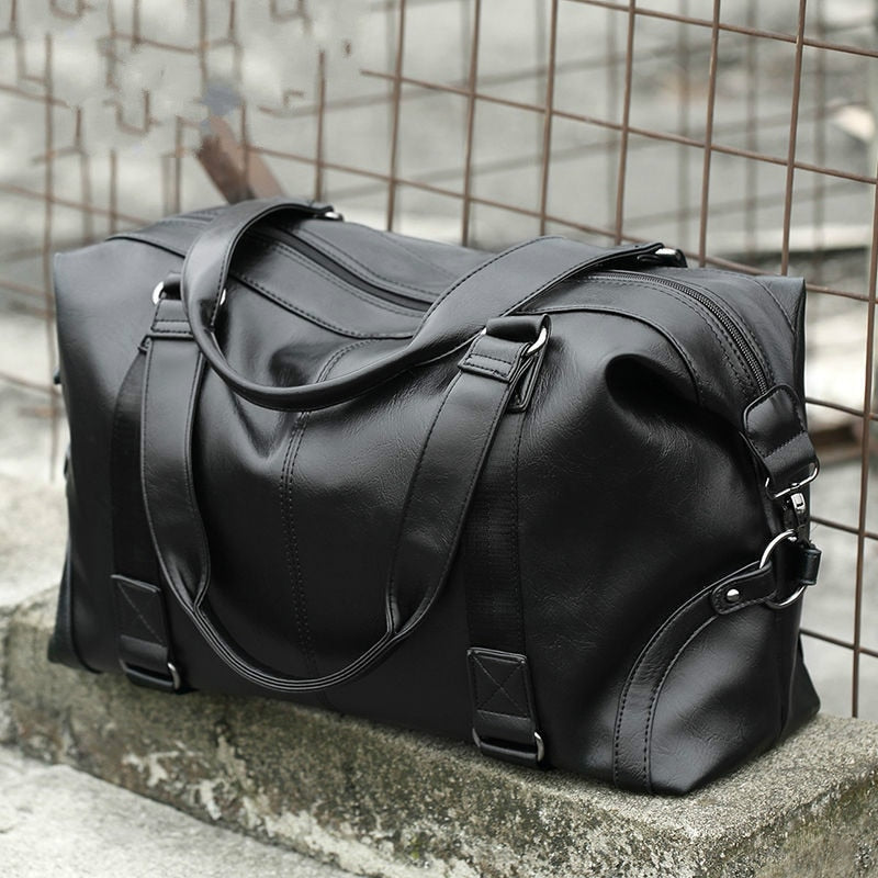 BlackPluss - Travel Bag Luggage Bag Large Capacity Leather Portable.