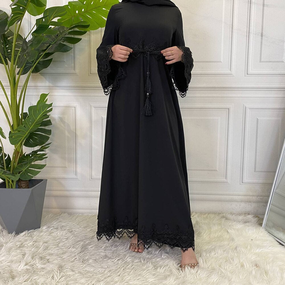 BlackPluss - Women Maxi Dress Abaya Dubai Islamic Clothing Modest Robe