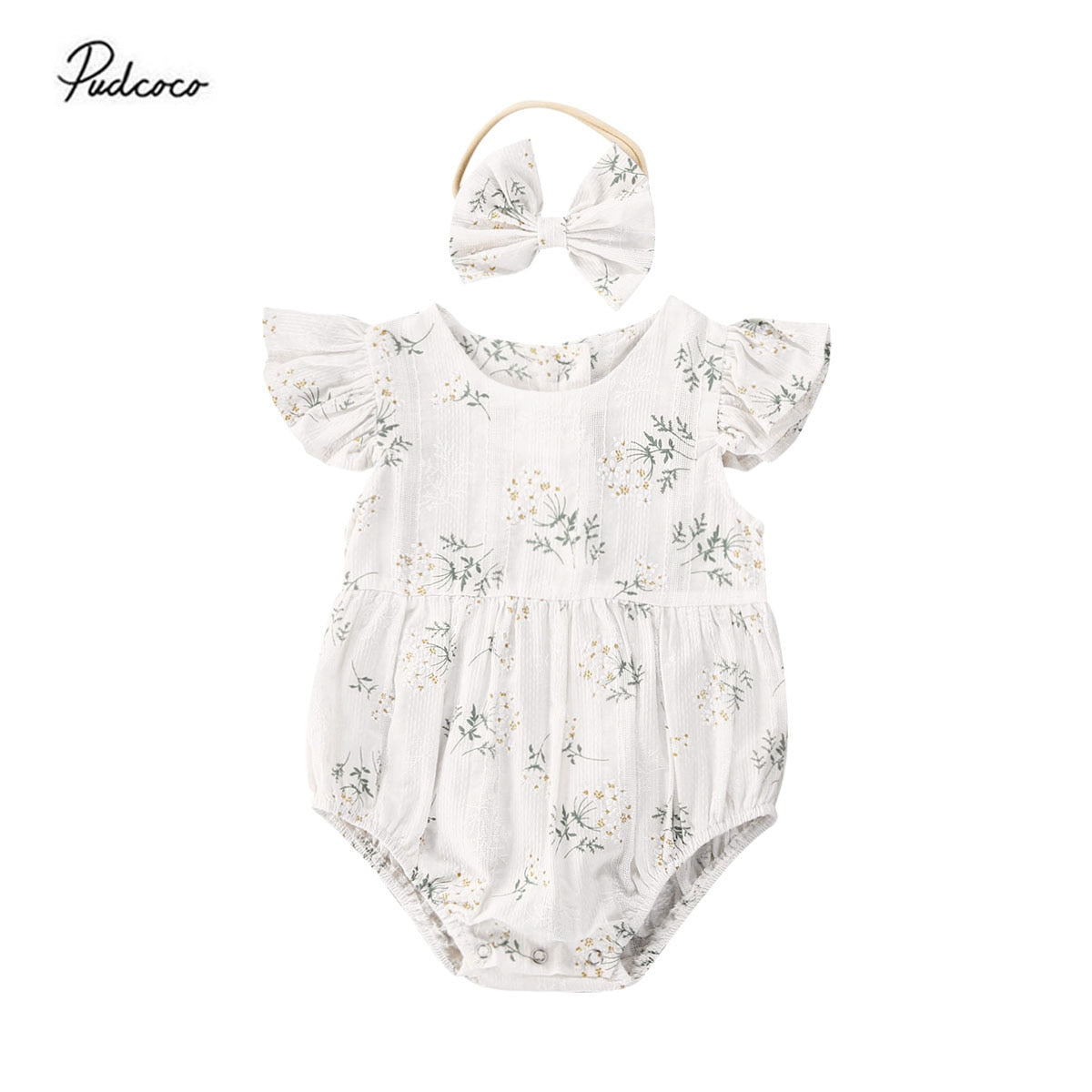 BlackPluss - Toddler Kids Baby Girl Clothes Floral Jumpsuit Summer Sleeveless Bodysuit.