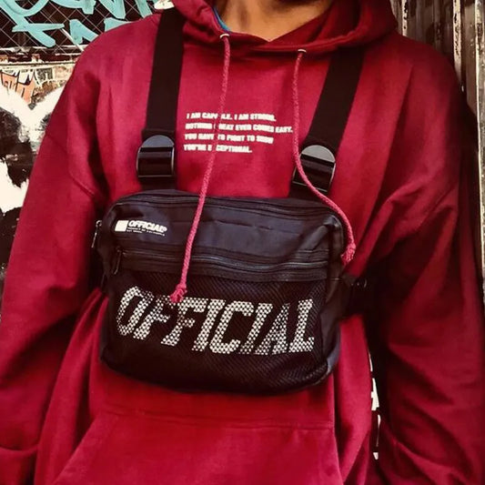 BlackPluss - Streetwear Men Bag Tactical Vest Hip Hop Style Crossbody Chest Bags Packs