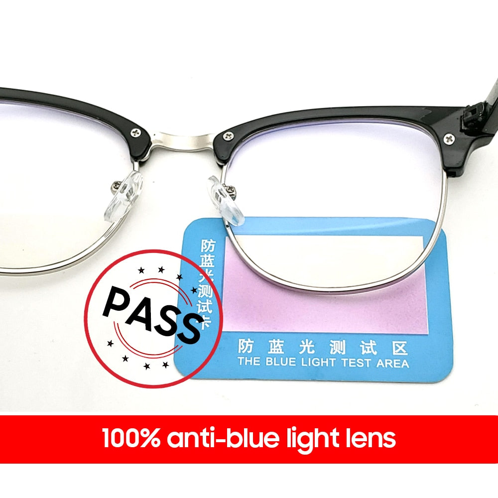 BlackPluss - Semi Rimless Anti Blue Light Blocking Glasses