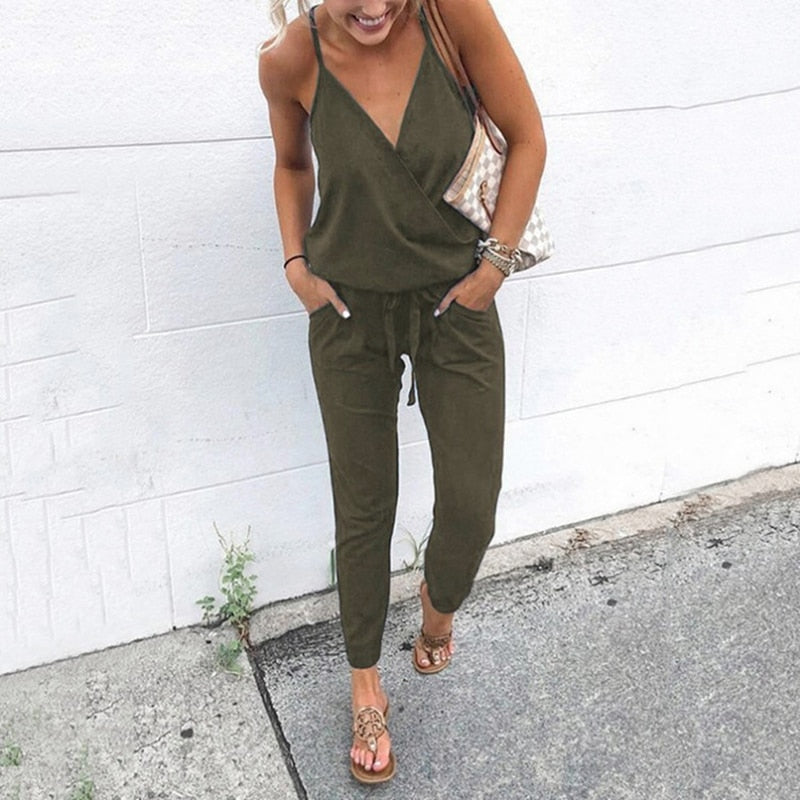 BlackPluss - Women Holiday Casual Sleeveless Jumpsuits Fashion Ladies.