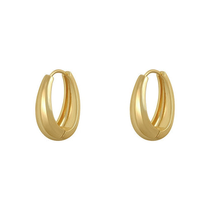 BlackPluss - Metal Hoop Earrings For Woman Fashion Jewelry