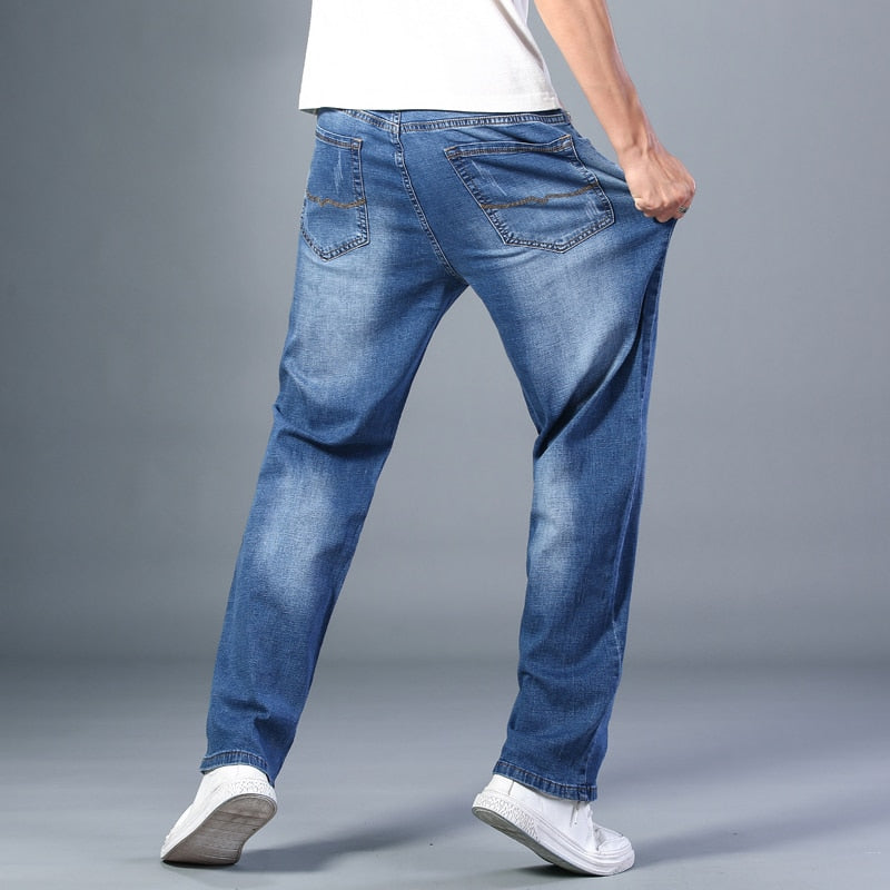 BlackPluss - Thin Straight-leg Loose Jeans Classic Style Advanced Stretch