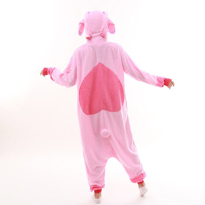 HKSNG Animal Adult Blue Pink Stich Onesies Kigurumi Pajama Anime Cartoon Cosplay Costumes Sleepwear Outfit Jumpsuit