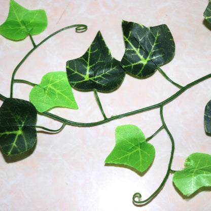 BlackPluss - 100pcs Leaf 1 piece 2.4M Home Decor Artificial Ivy Leaf Garland Plants Vine.