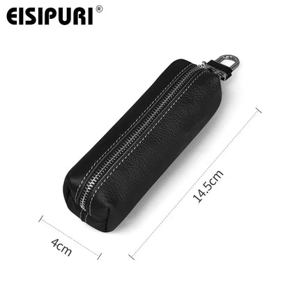 BlackPluss - New Genuine Leather Keychain Men Women Key Holder Organizer Pouch Cow Split Car Long Key Bag Housekeeper Key Case wallet