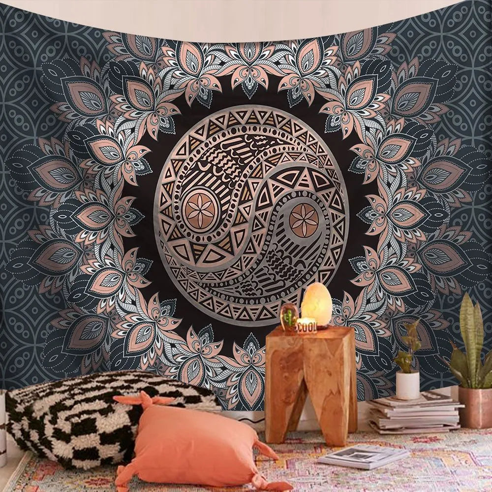 BlackPluss - Mandala Tapestry Wall Hanging Sandy Beach Throw Rug Blanket