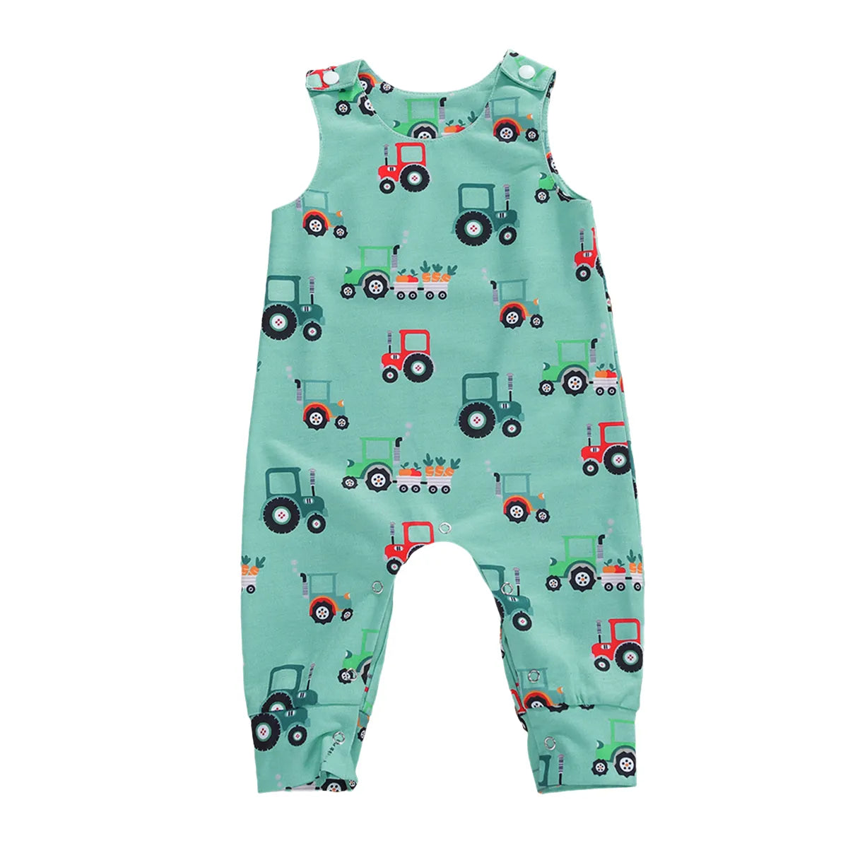 BlackPluss - Citgeett Summer Newborn Baby Boys Girls Cotton Romper بدون أكمام.