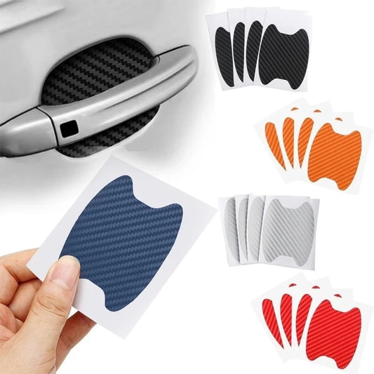 BlackPluss - 4Pcs/Set Car Door Sticker Carbon Fiber Scratches Resistant.