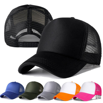 BlackPluss - MOHSEN Collection - Unisex Cap Casual Plain Mesh Baseball Cap Adjustable Snapback.