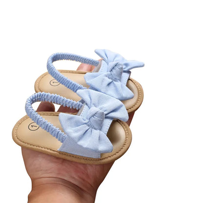 BlackPluss - Baby Girls Bow Knot Sandals Summer Soft Sole Flat Princess Dress Shoes Infant Non-Slip First Walkers Footwear