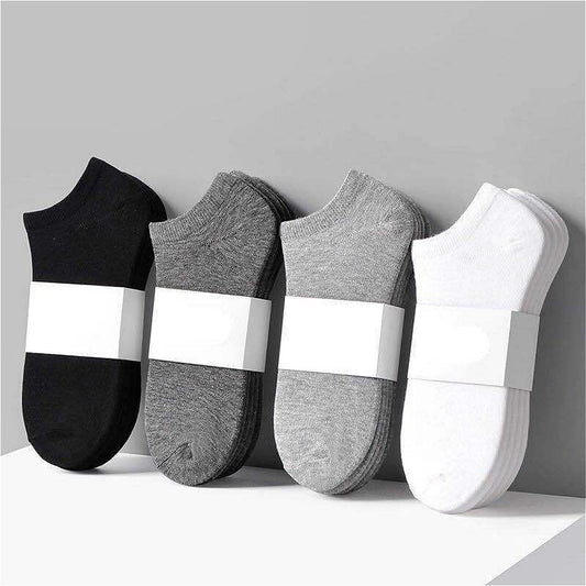 BlackPluss - 1 Pair Solid Color Cotton Socks Black White Grey