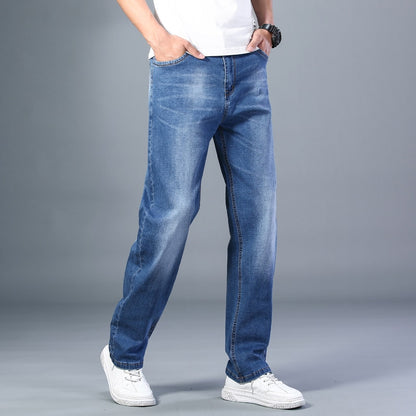 BlackPluss - Thin Straight-leg Loose Jeans Classic Style Advanced Stretch