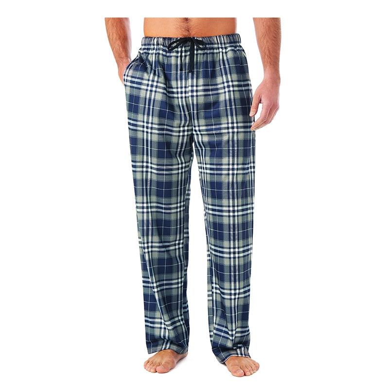 BlackPluss - Men's Home Pants Cotton Flannel Warm Sleep Bottoms Male