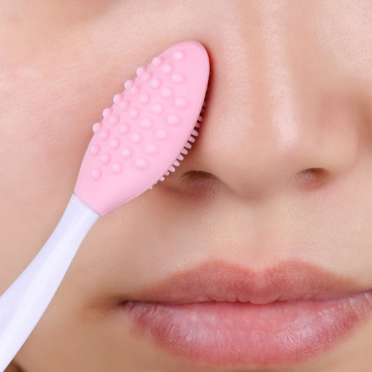 BlackPluss - 1PC Beauty Skin Care Wash Face Silicone Brush Exfoliating Nose Clean Blackhead Removal