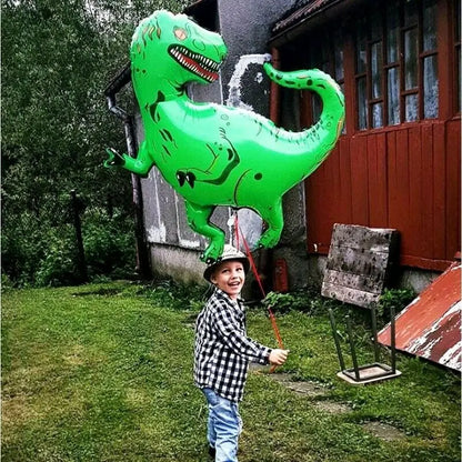 BlackPluss - Standing Green Dinosaur Foil Balloons 3rd Birthday Decoration Dinosaur Party