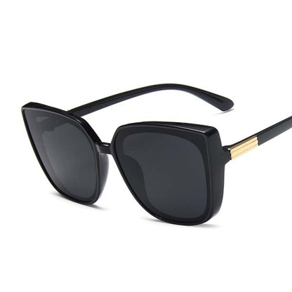 BlackPluss - Cat Eye Sunglasses Woman Vintage Black Mirror Sun Glasses Female Oculos