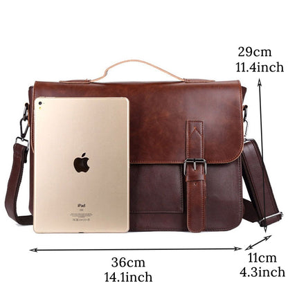 BlackPluss - Artificial Leather Business Handbag Laptop Briefcases.