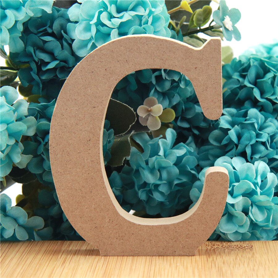 BlackPluss - 1pc 10cm Wood Color Wooden Letters Alphabet DIY Word