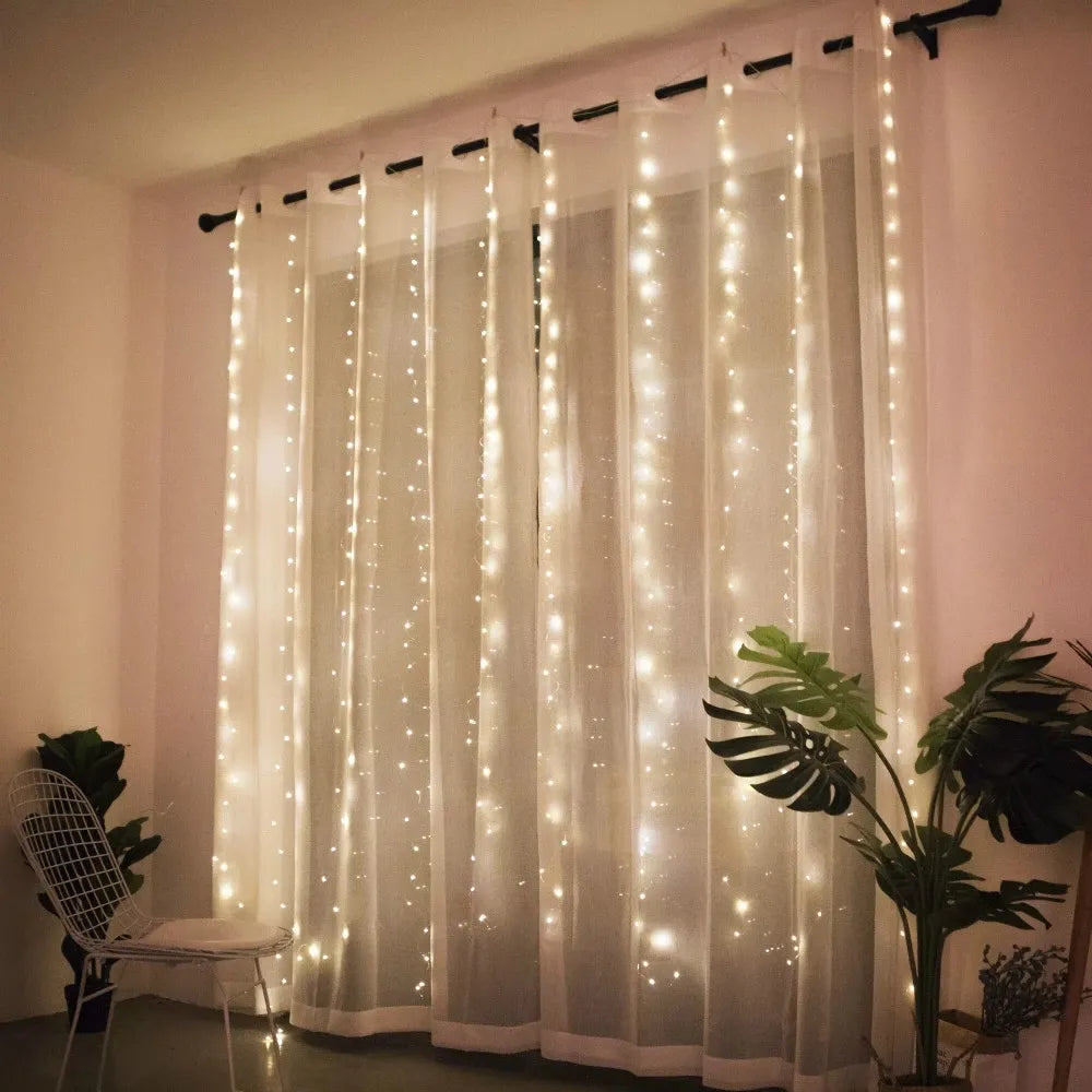 BlackPluss - Lights Curtain Garland For Home Ornaments