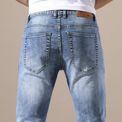 BlackPluss - Clothing Jeans Men High-Quality Stretch Light Blue Denim.