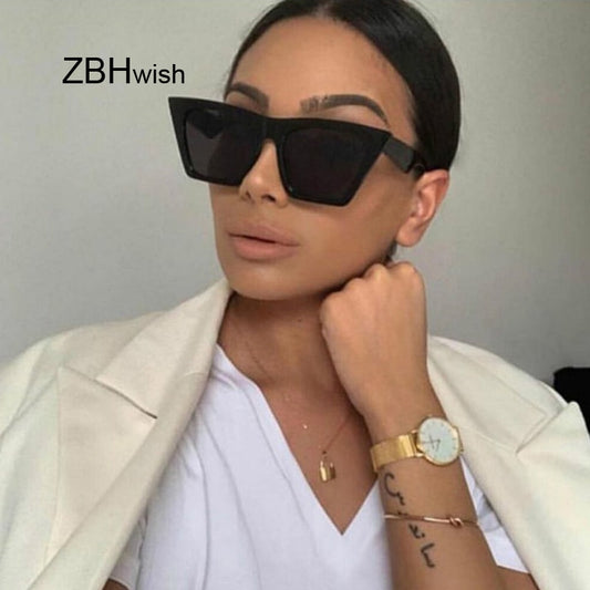 BlackPluss - Square Sunglasses Woman Designer Luxury Cat Eye Sun Glasses Classic Vintage UV400.