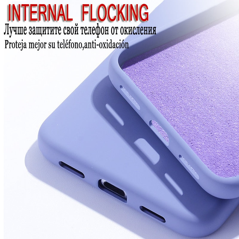 BlackPluss - Case Luxury Original Liquid Silicone Soft Cover For iPhone Shockproof Phone Case