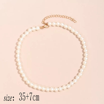 BlackPluss - Trend Elegant Jewelry Wedding Big Pearl Necklace For Women Fashion.