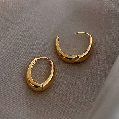 BlackPluss - Metal Hoop Earrings For Woman Fashion Jewelry