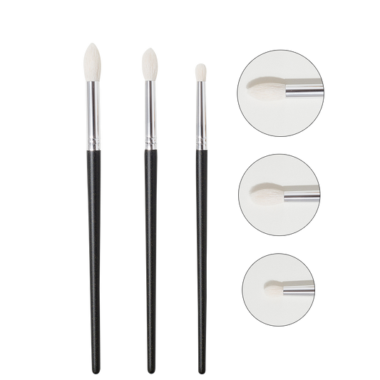 BlackPluss - Shinedo 3 Pcs Goat Hair Tapered Crease Blending Brush Eyeshadow