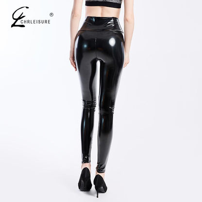 BlackPluss - Black Pu Leather Pants Women High Waist Leather Leggings