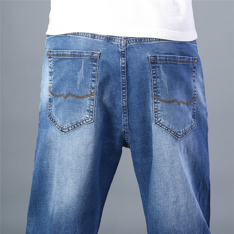 BlackPluss - Thin Straight-leg Loose Jeans Classic Style Advanced Stretch