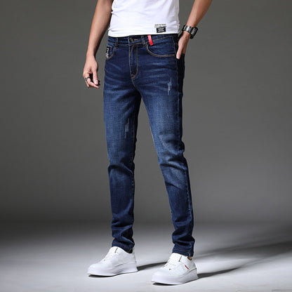 BlackPluss - Brand Men Jeans Slim Fit Skinny Denim Jeans Designer Elastic Straight Jeans Stretch Trousers Jeans for Men.