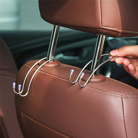 BlackPluss - Car Seat Hook Auto Hidden Back Seat Headrest Hanger for Handbag.