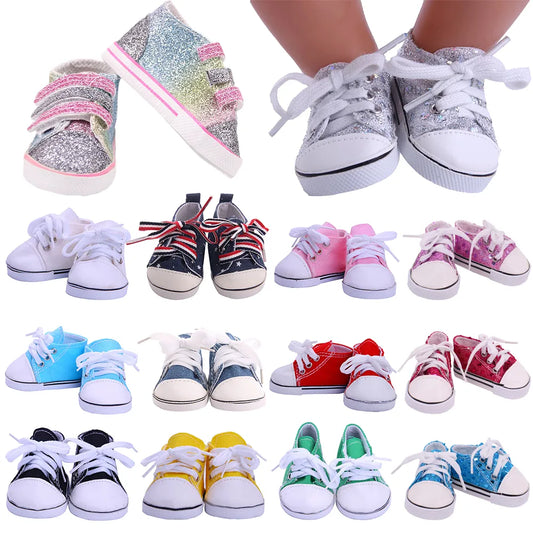 BlackPluss - Canvas Doll Shoes Clothes Accessories Clothes American Doll Girl Toy Our Generation.